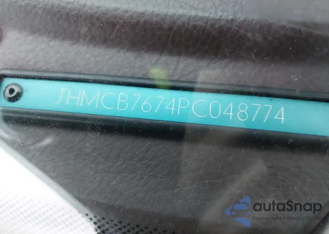 1993 Honda Accord Ex из США, поврежденный, VIN JHMCB7674PC048774